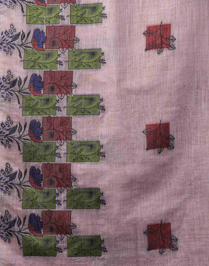 Dusty Lavender Chanderi Woven Saree