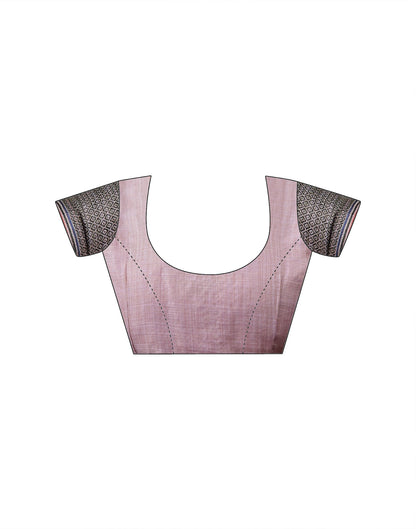 Dusty Lavender Chanderi Woven Saree