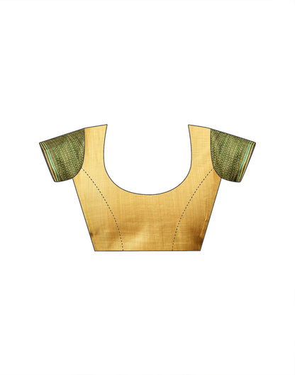 Yellow Chanderi Woven Saree