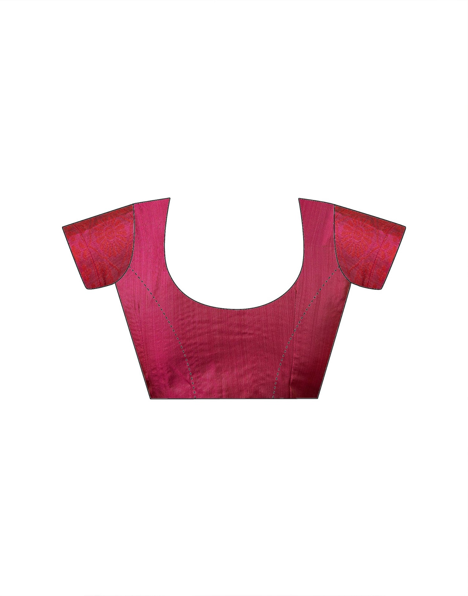 Rust Chanderi Woven Saree