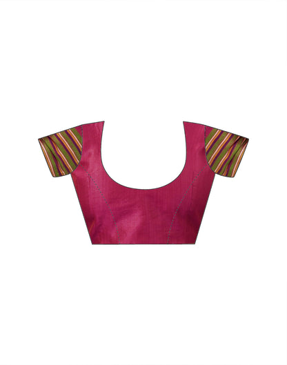 Mauve Chanderi Woven Saree