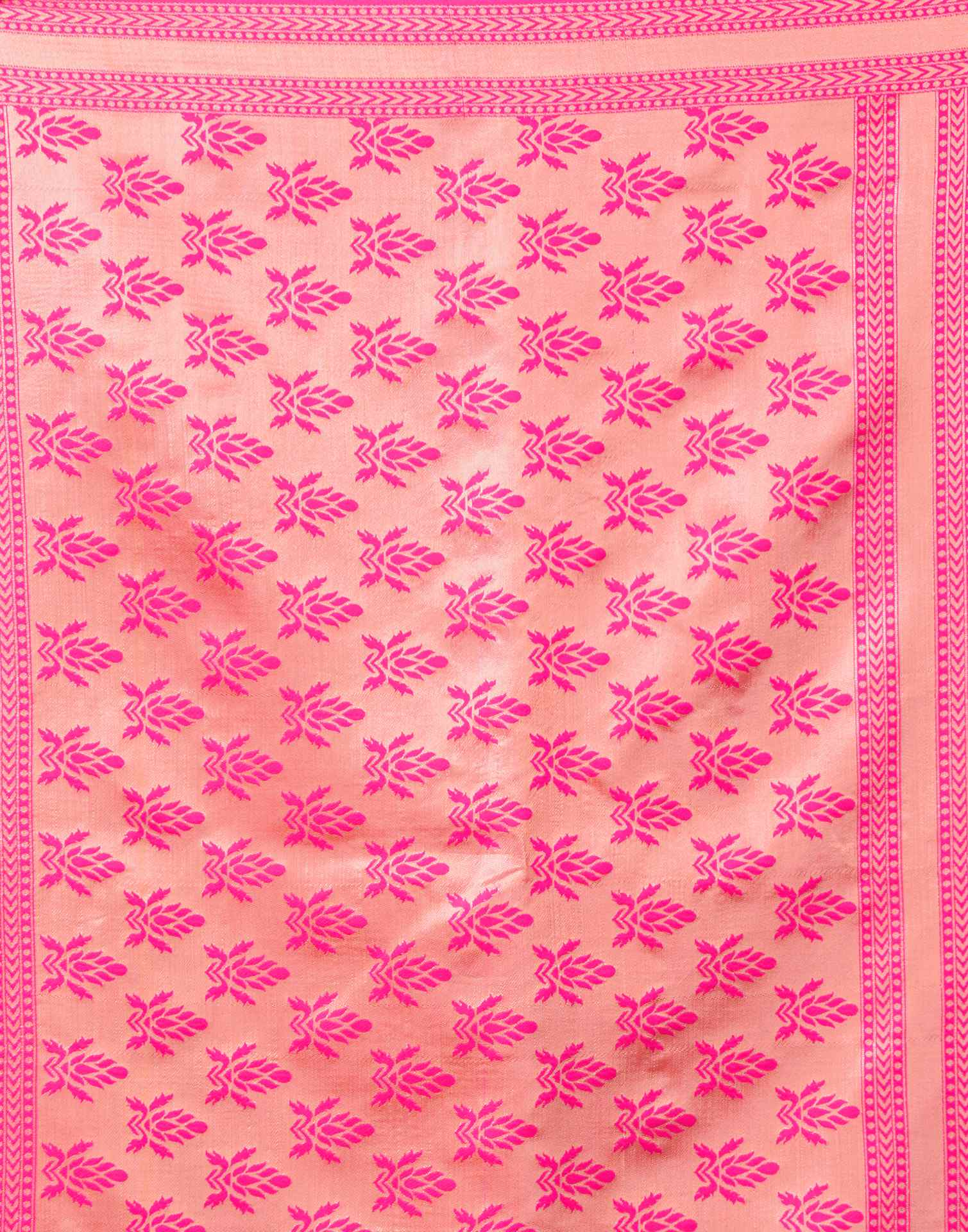 Pink Silk Woven Banarasi Saree