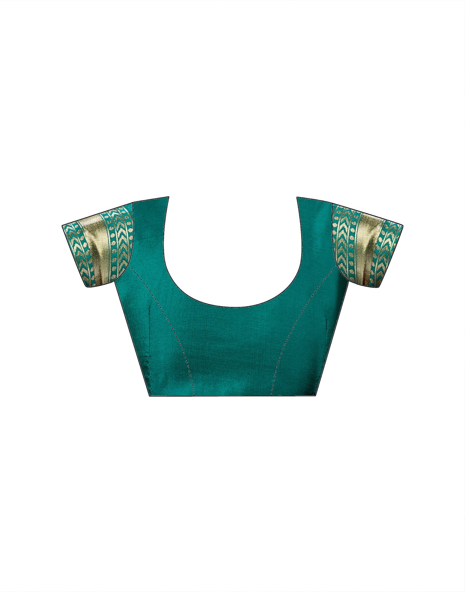 Teal Green Silk Woven Banarasi Saree