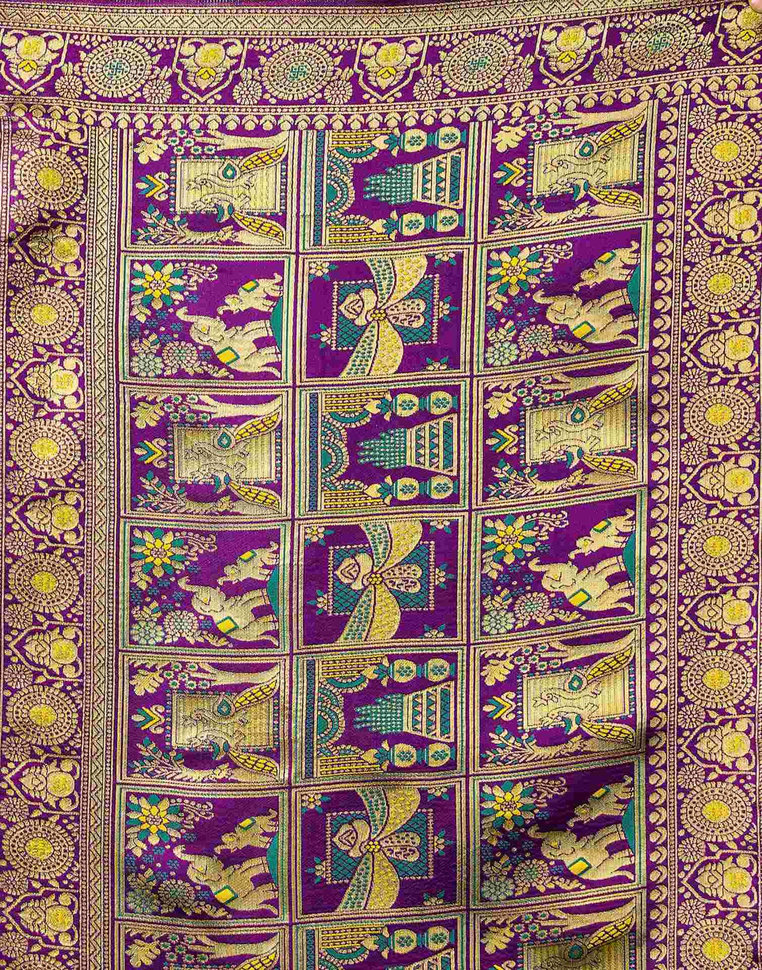 Teal Green Silk Woven Patola Saree
