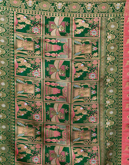 Rose Pink Silk Woven Patola Saree