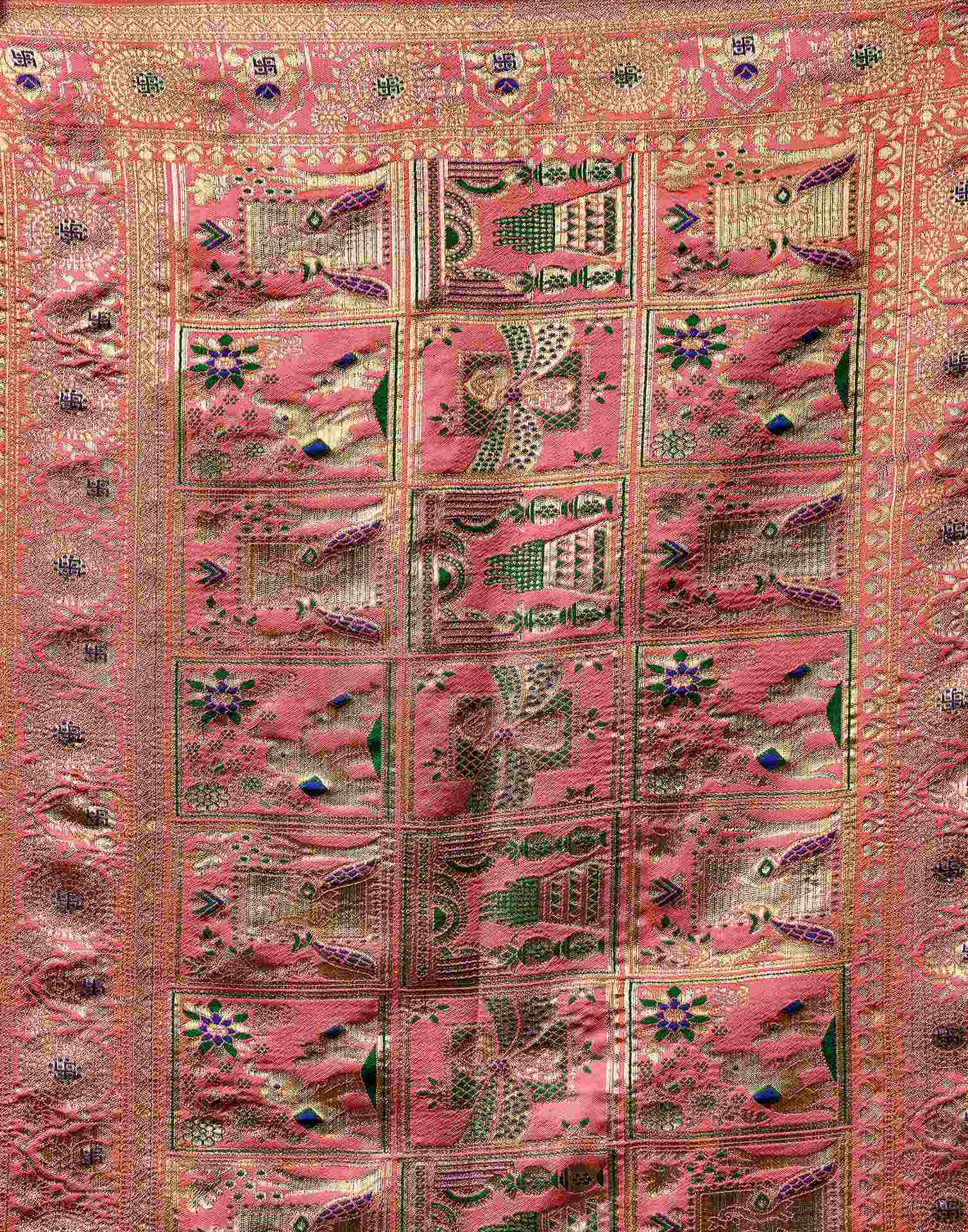 Dark Green Silk Woven Patola Saree