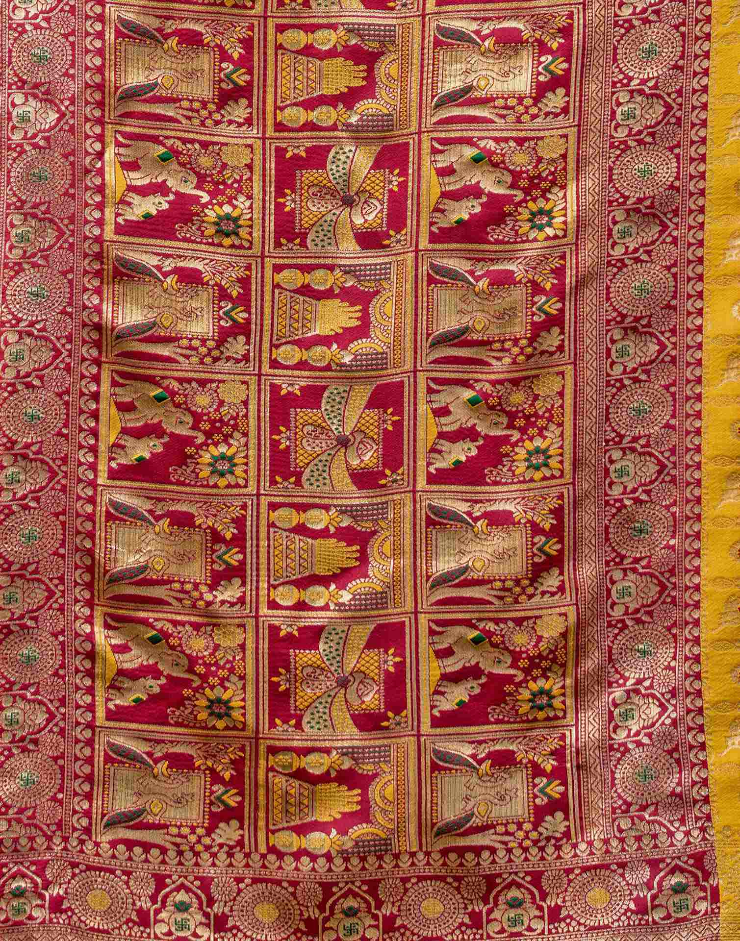 Yellow Silk Woven Patola Saree