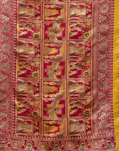 Yellow Silk Woven Patola Saree