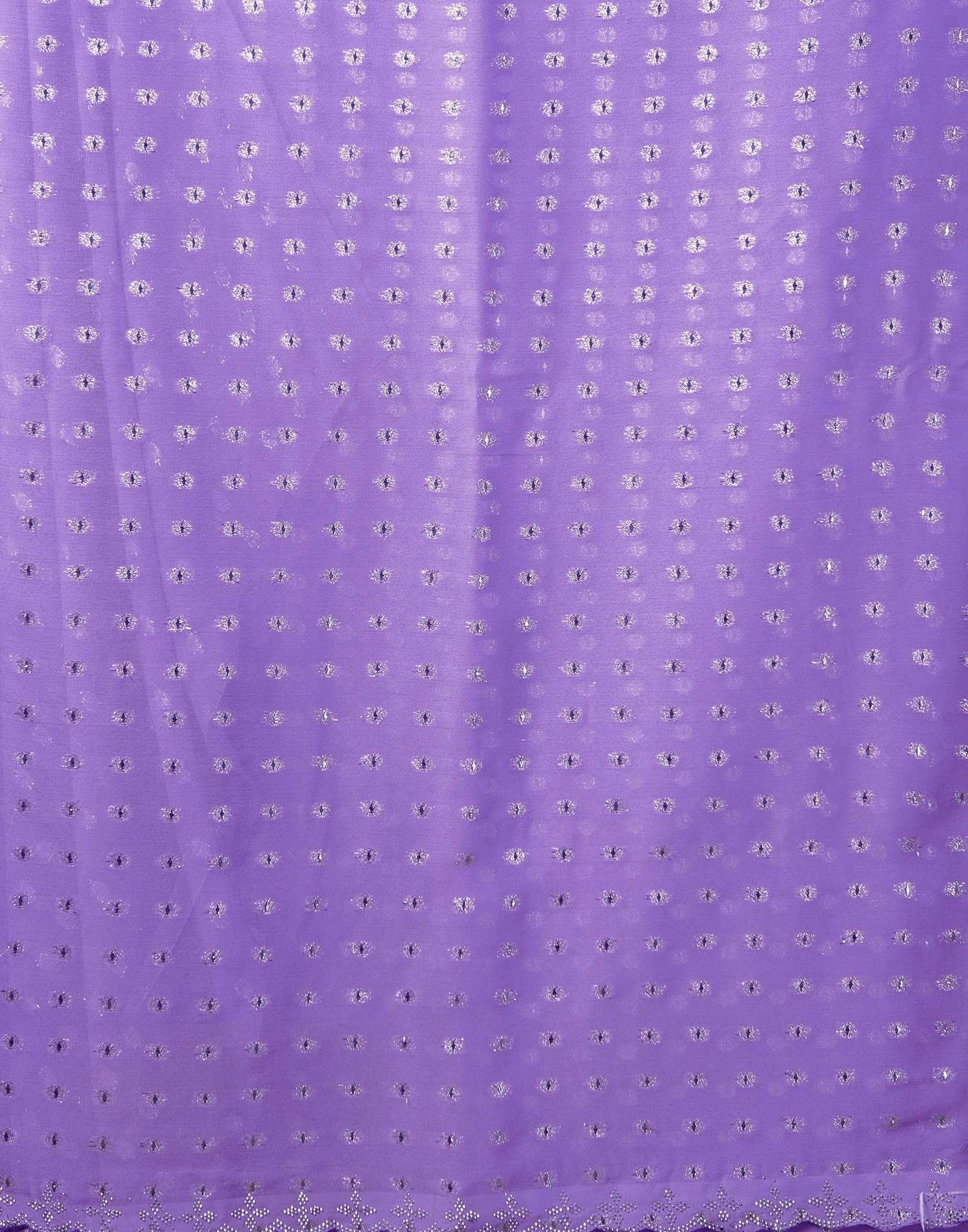 Lavender Georgette Woven Saree