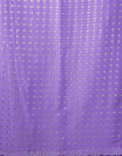 Lavender Georgette Woven Saree