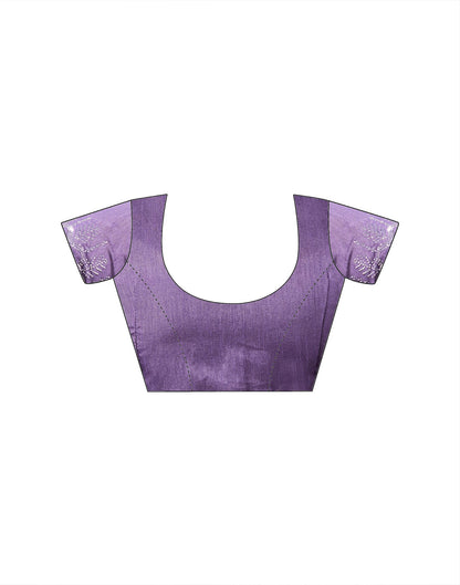 Lavender Georgette Woven Saree