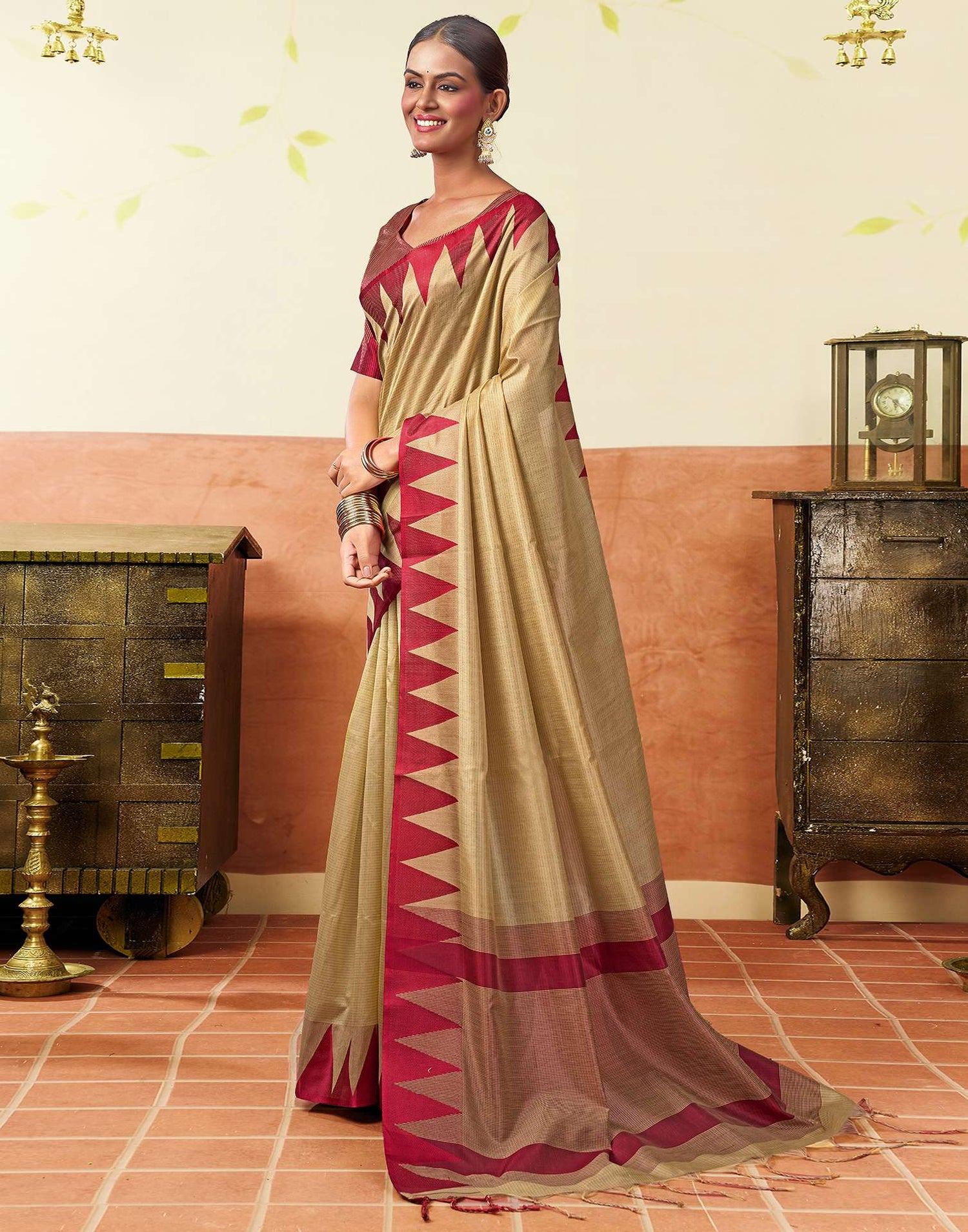 Golden Silk Woven Kanjivaram Saree