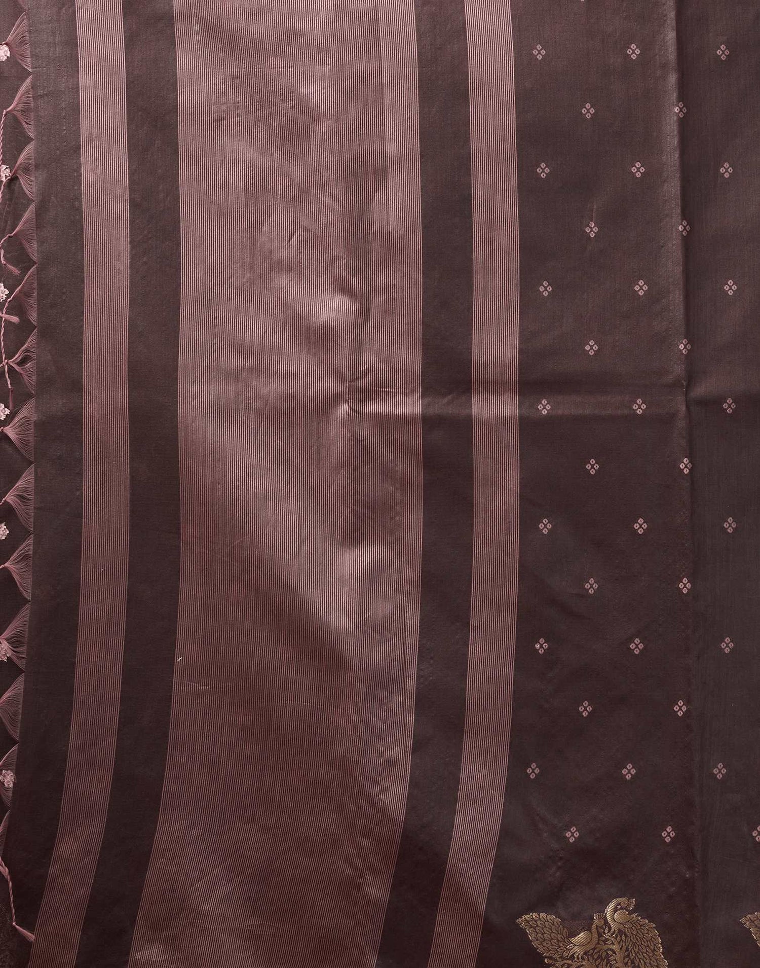 Dark Mauve Silk Woven Banarasi Saree