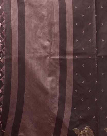 Dark Mauve Silk Woven Banarasi Saree