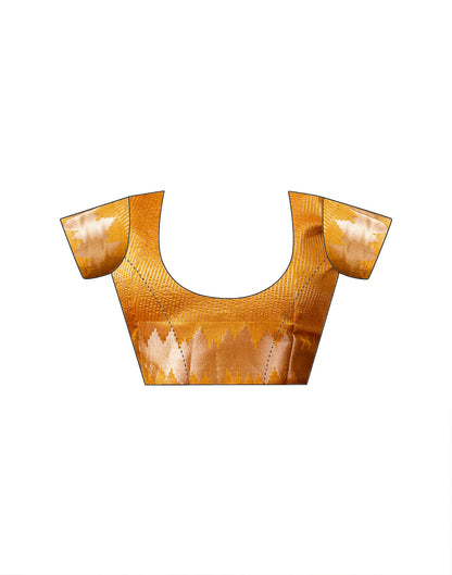 Turmeric Yellow Silk Woven Kanjivaram Saree
