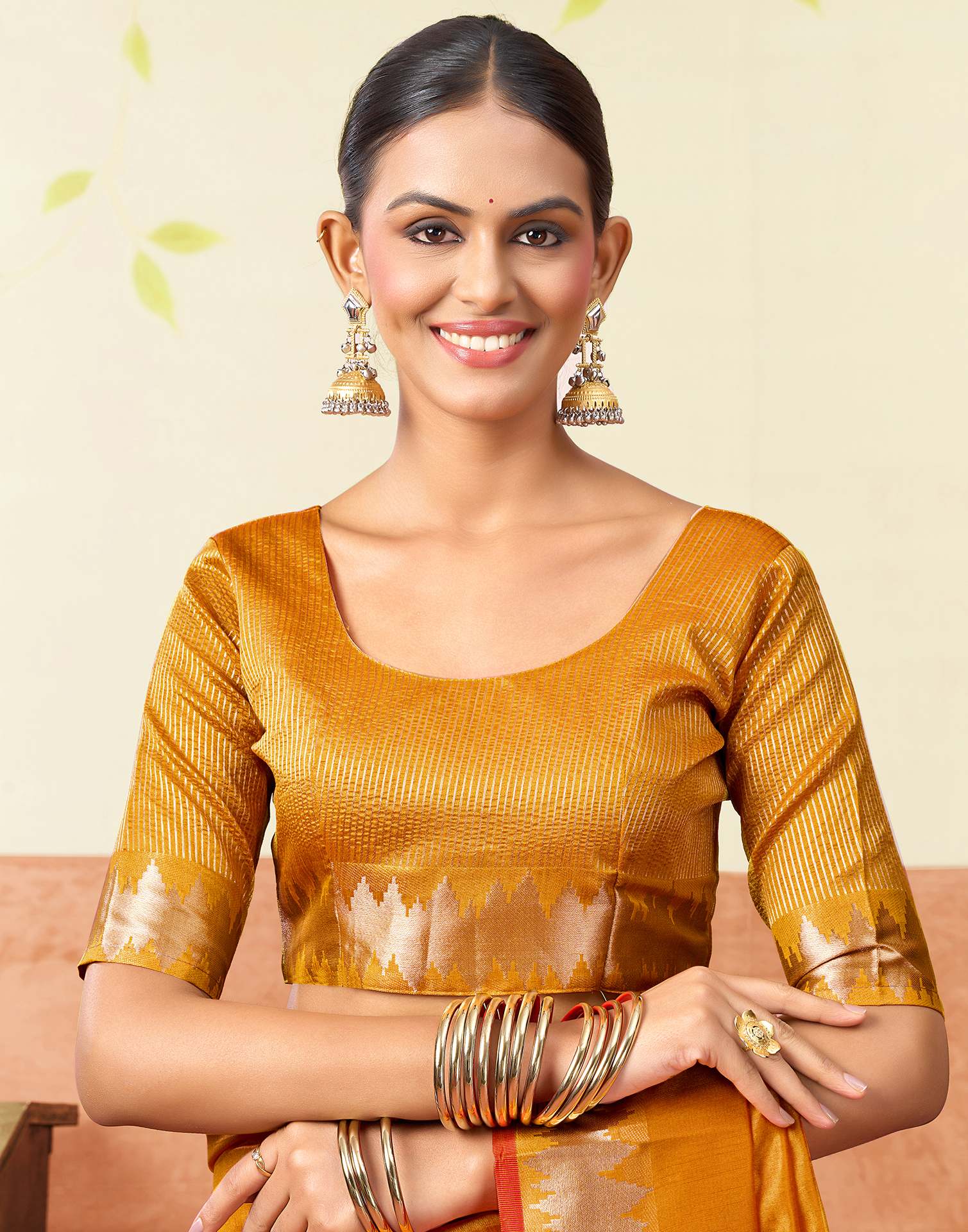 Turmeric Yellow Silk Woven Kanjivaram Saree