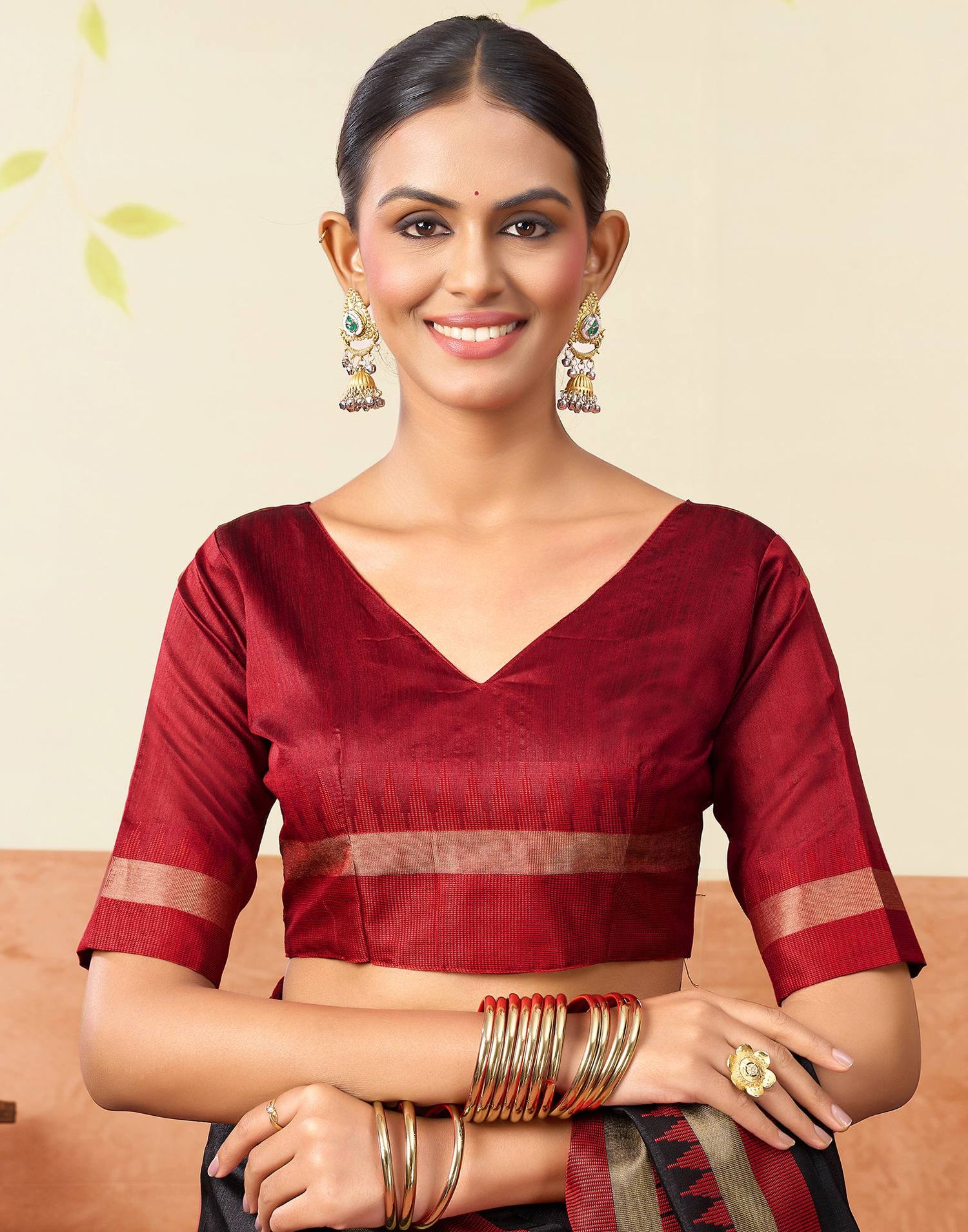 Black Silk Woven Kanjivaram Saree