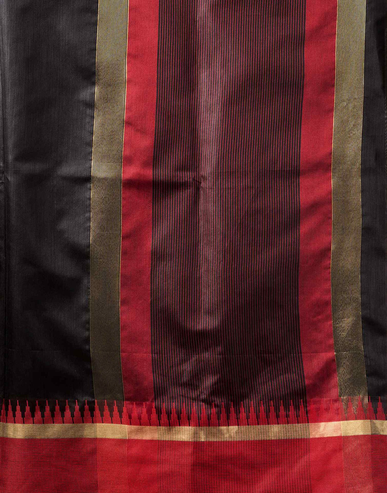 Black Silk Woven Kanjivaram Saree