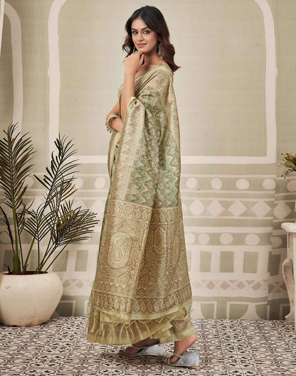 Multicoloured Silk Printed Saree