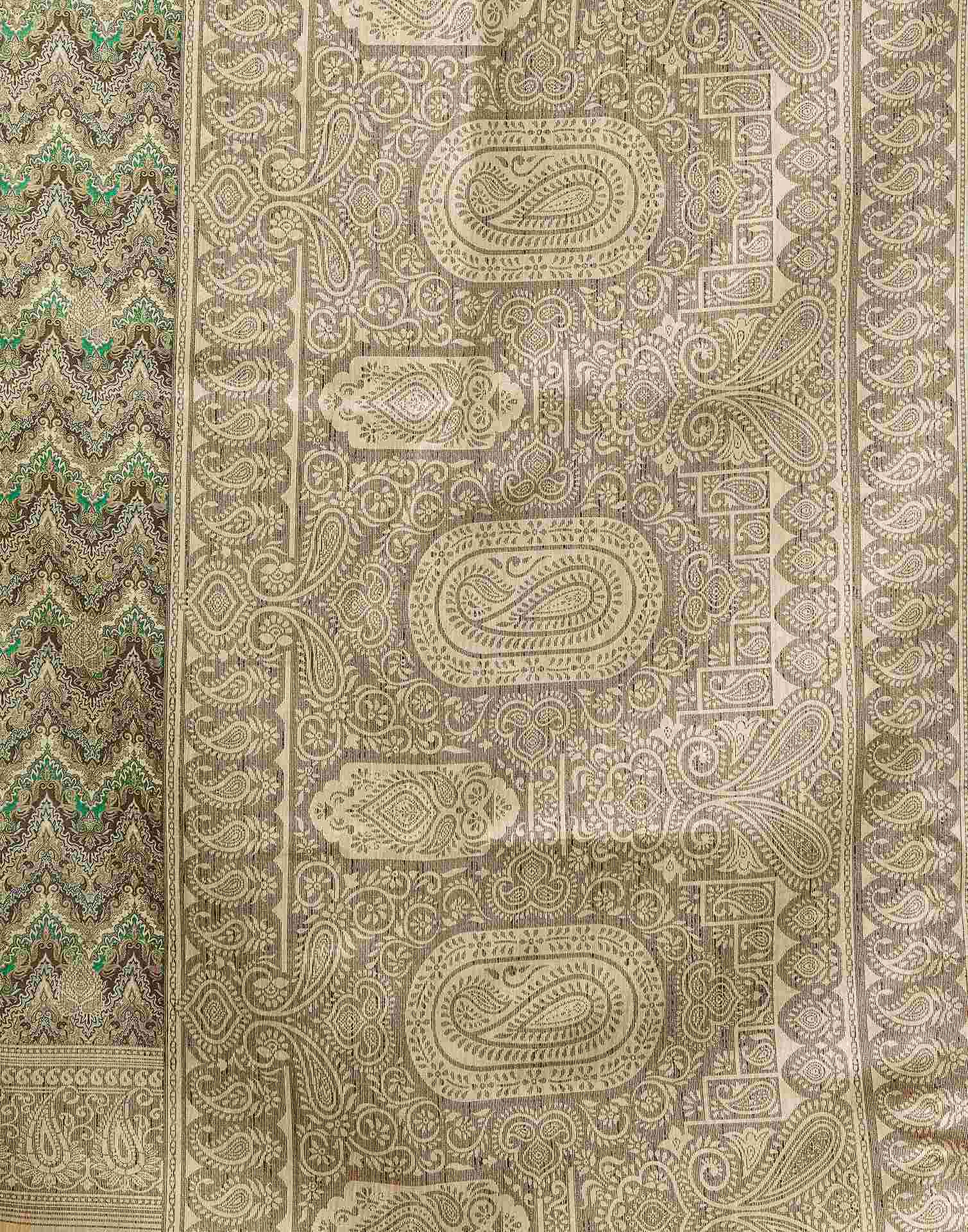 Multicoloured Silk Printed Saree