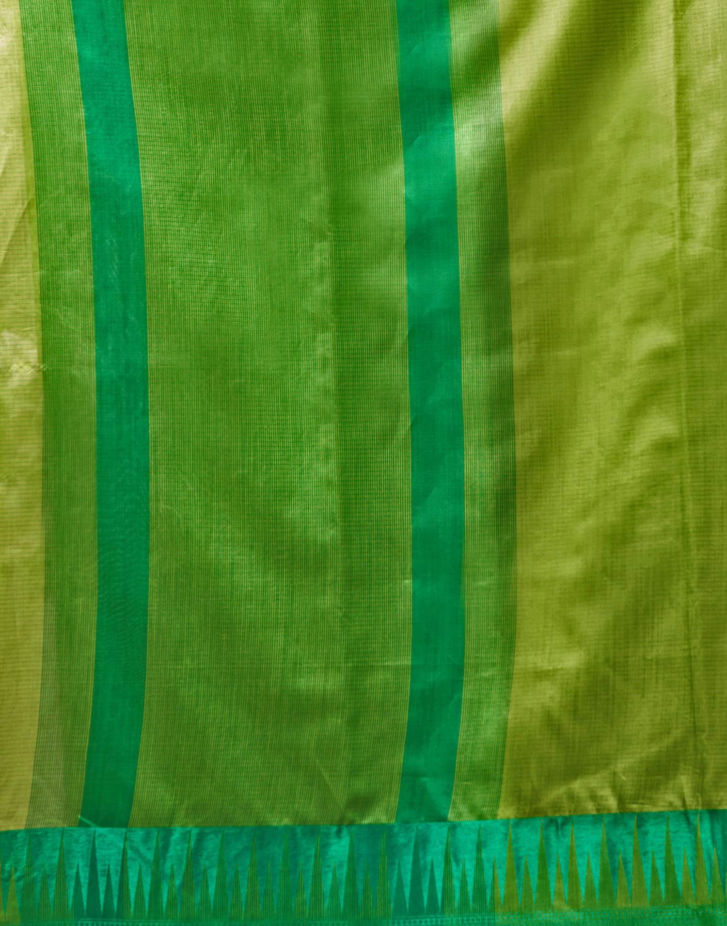 Parrot Green Silk Woven Saree