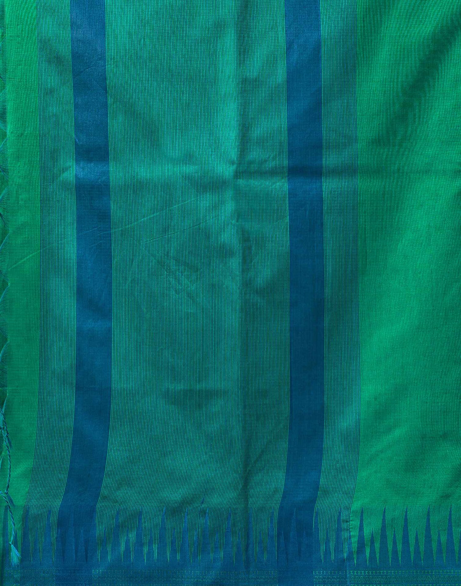 Dark Green Silk Woven Saree