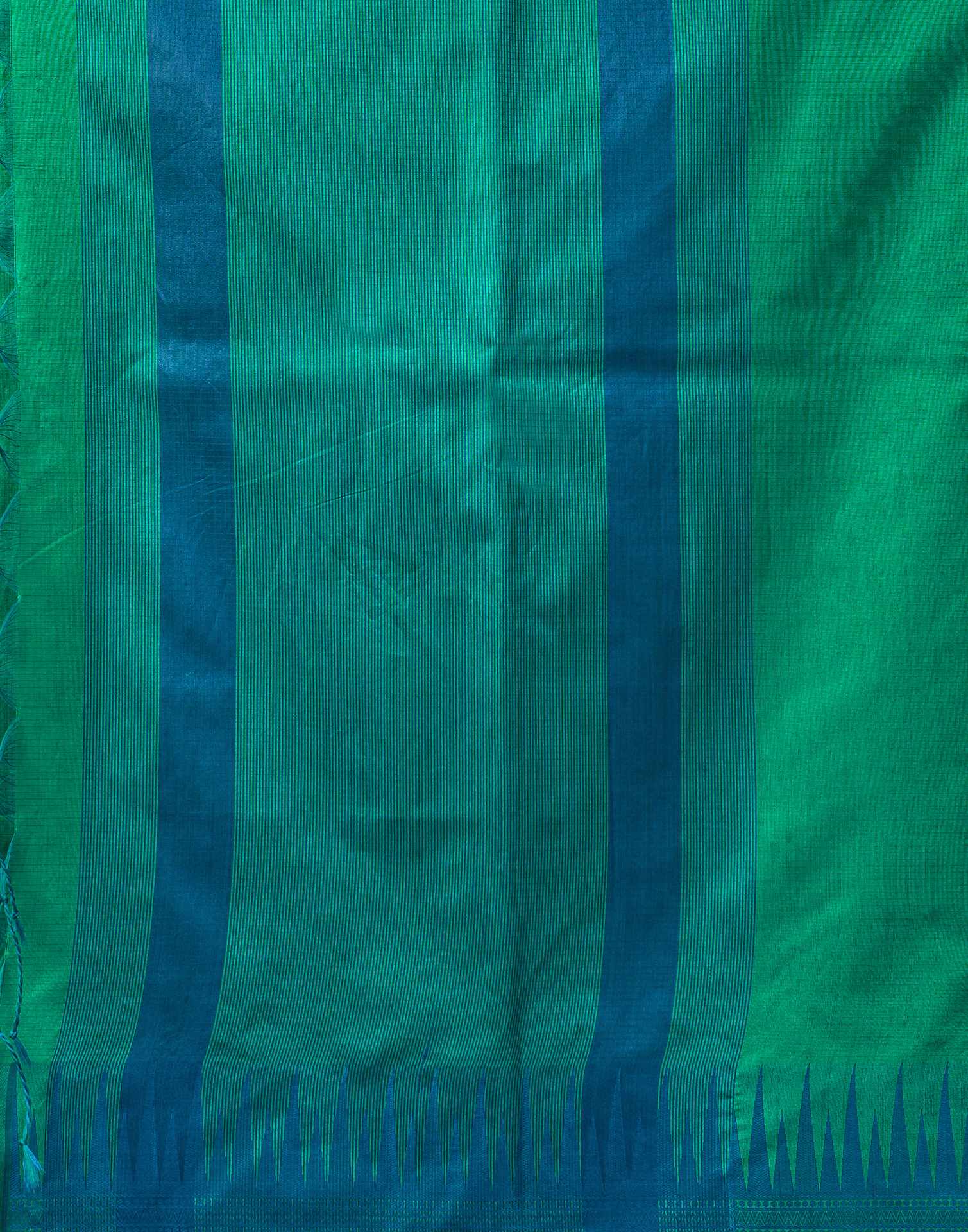 Dark Green Silk Woven Saree