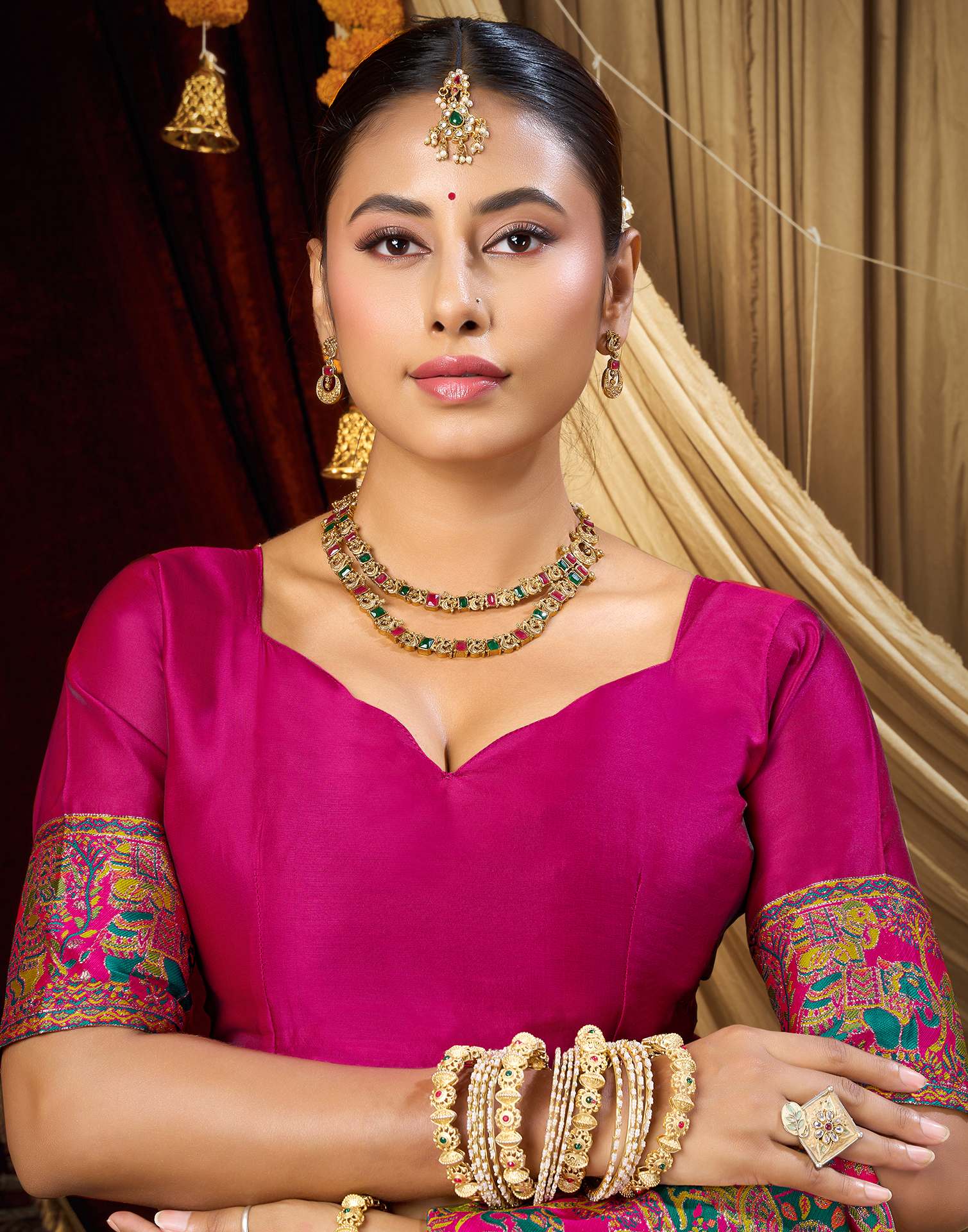 Teal Green Silk Woven Banarasi Saree
