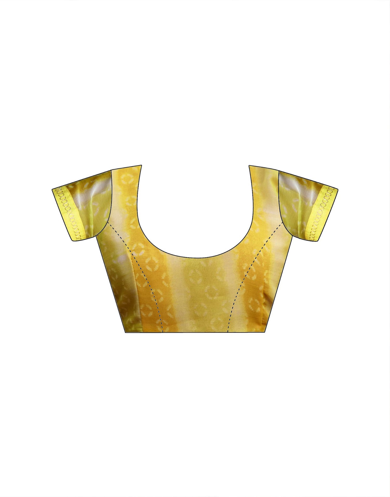 Light Yellow Chiffon Printed Saree