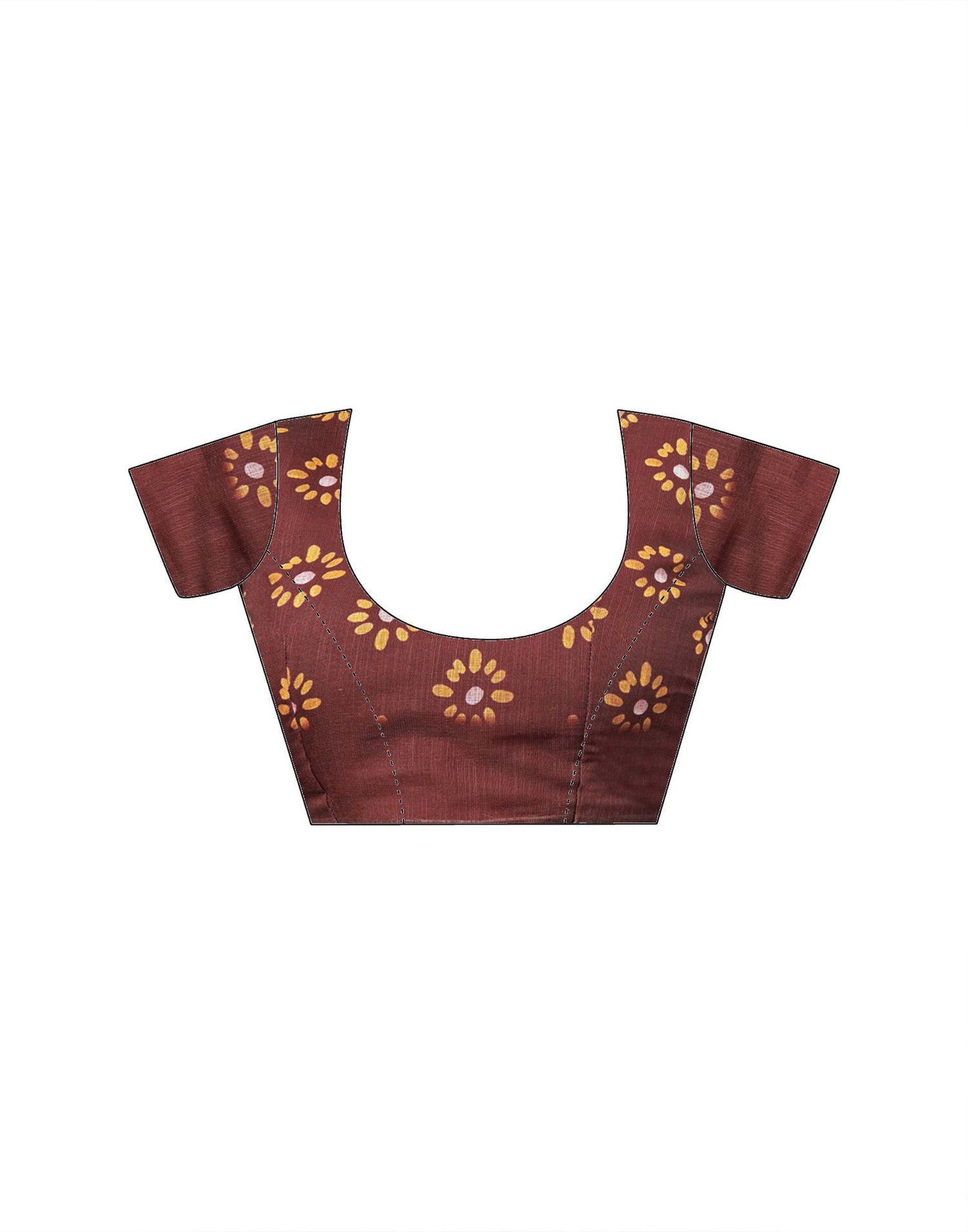 Maroon Linen Bandhani Printed Saree