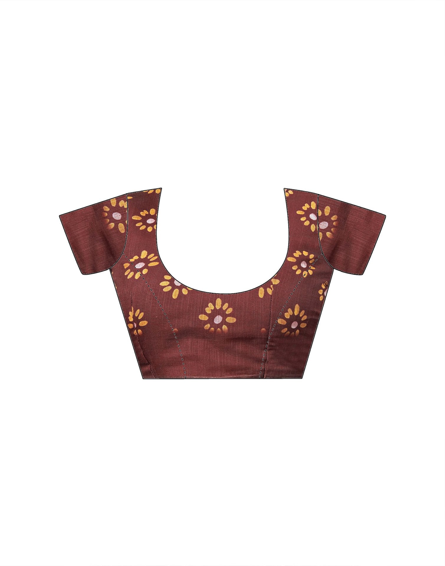 Maroon Linen Bandhani Printed Saree