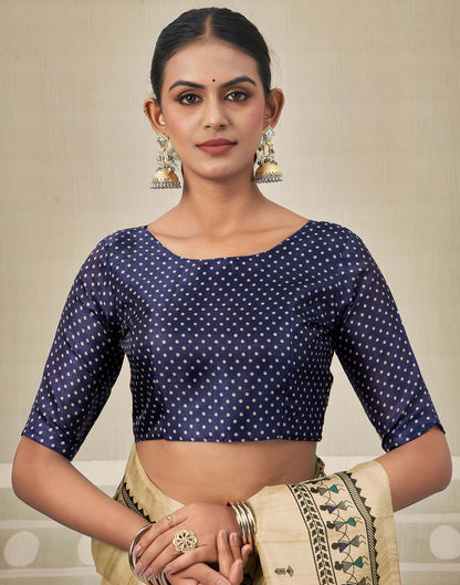 Beige Khadi Printed Saree