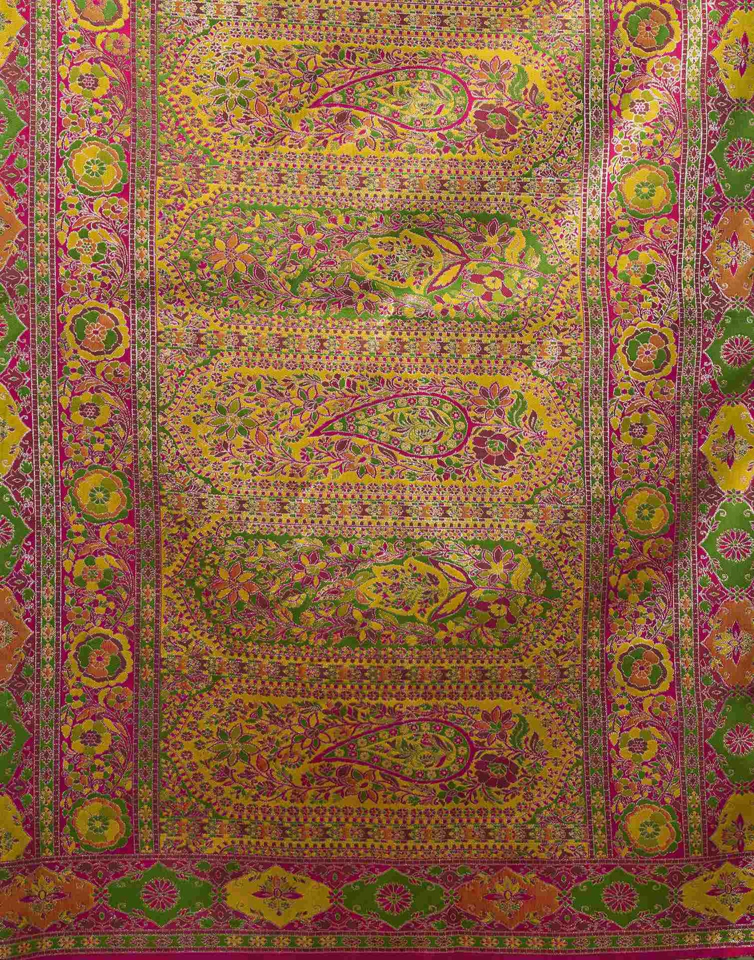 Multicoloured Silk Woven Banarasi Saree