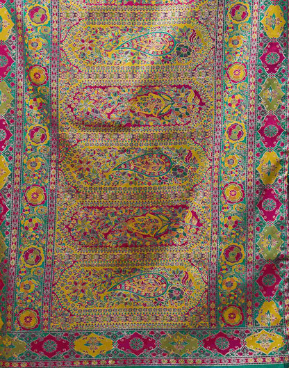 Multicoloured Silk Woven Banarasi Saree
