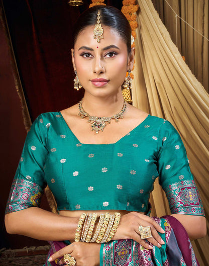 Purple Silk Woven Banarasi Saree