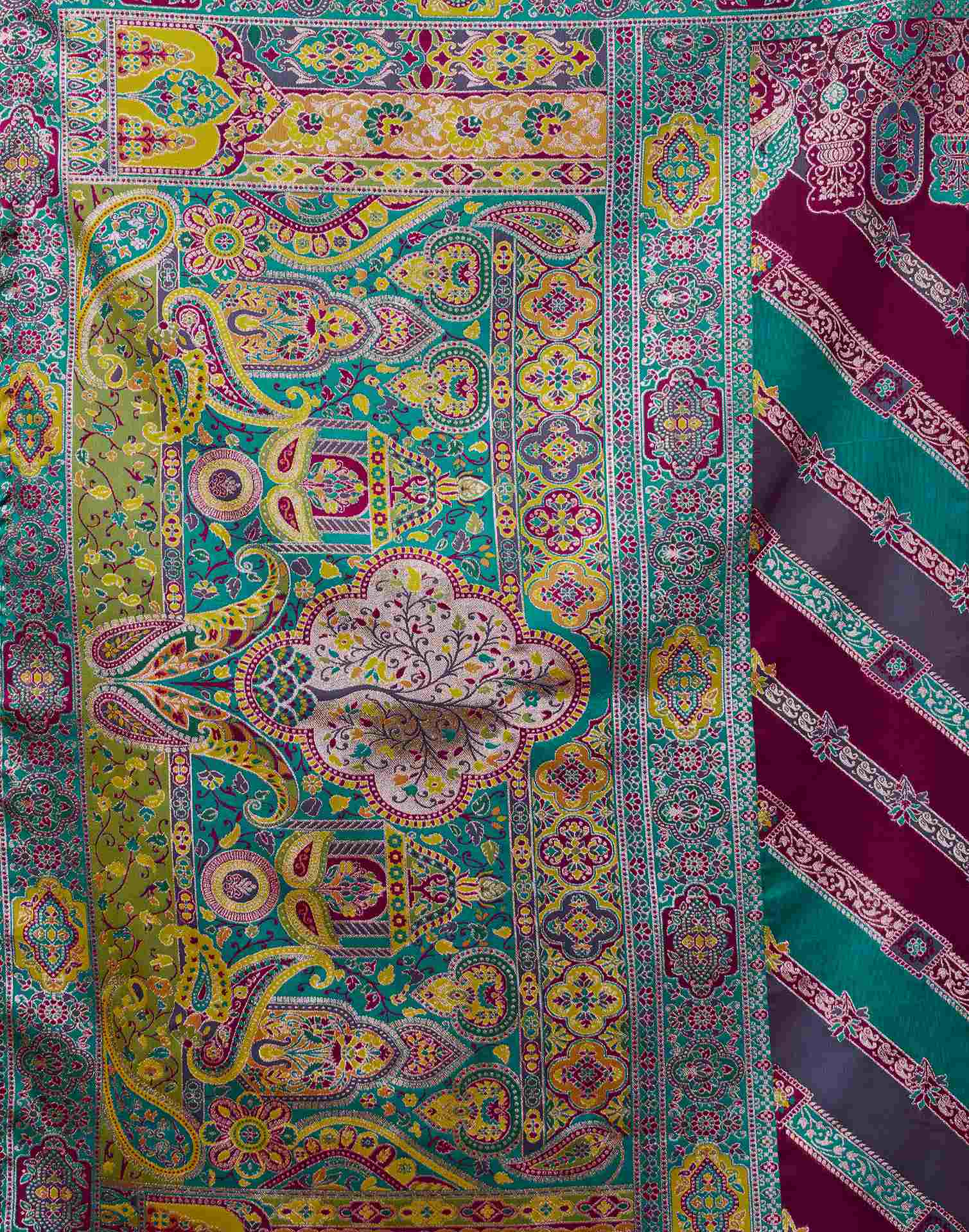Purple Silk Woven Banarasi Saree