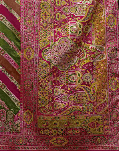 Parrot Green Silk Woven Banarasi Saree