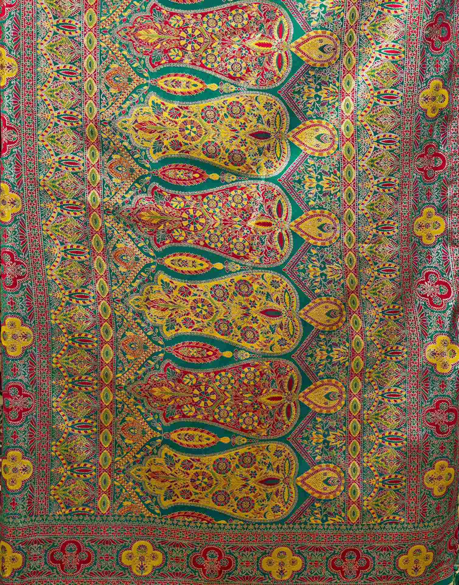 Multicoloured Silk Woven Banarasi Saree