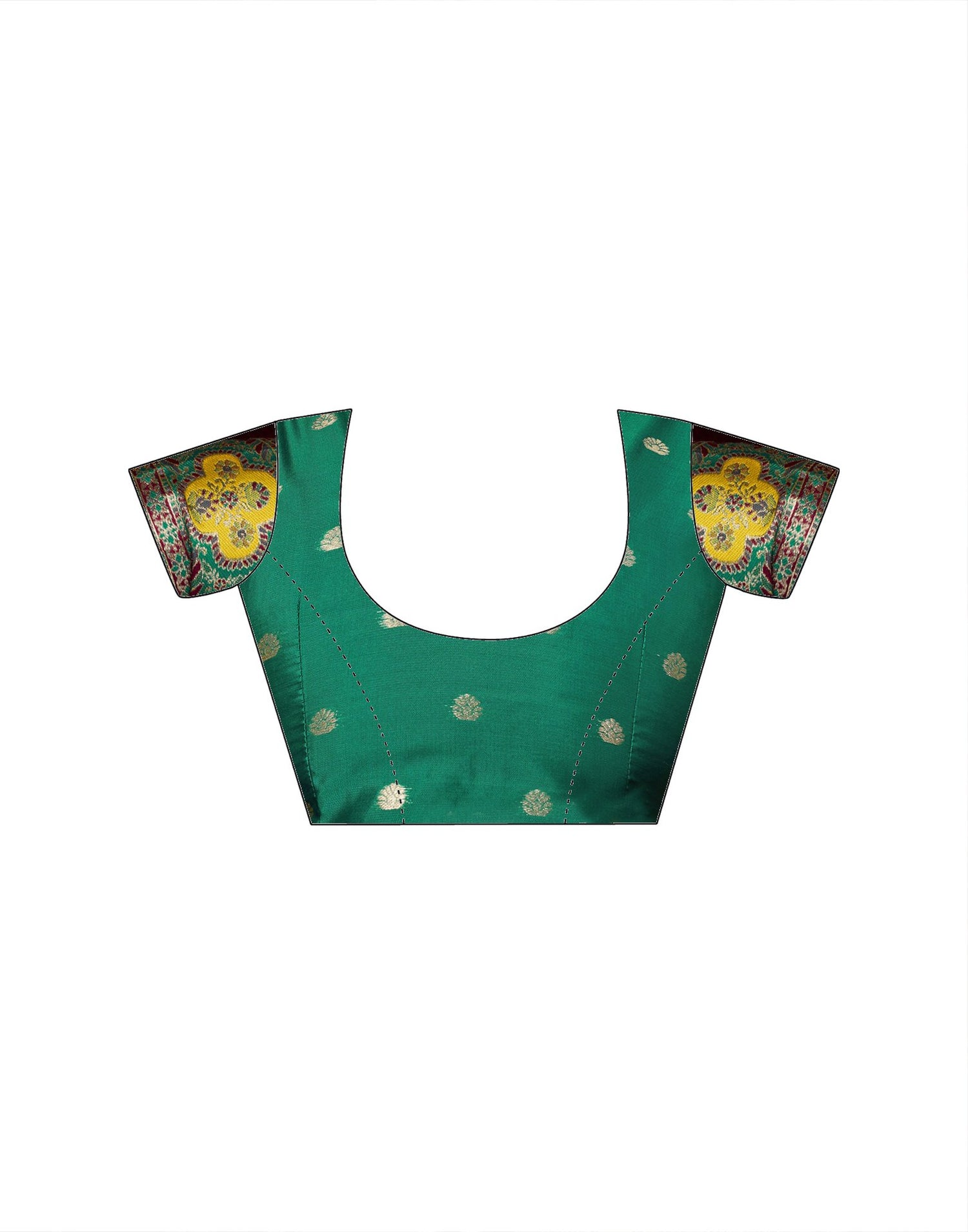 Teal Green Silk Woven Banarasi Saree