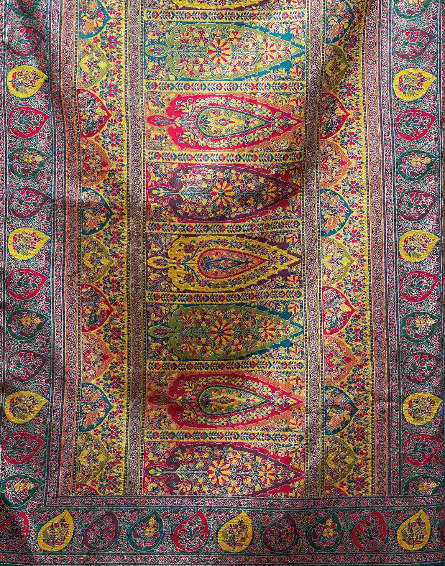 Magenta Silk Woven Banarasi Saree