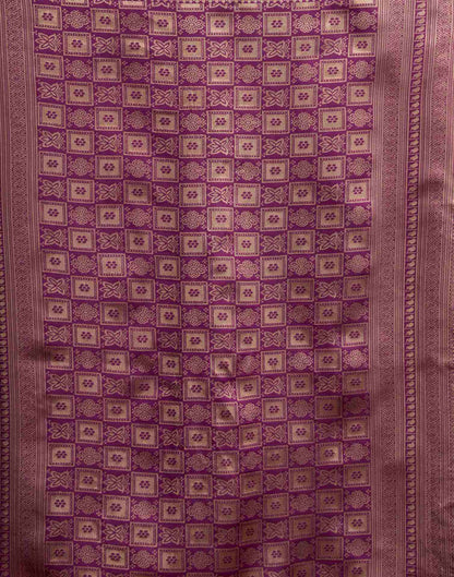 Maroon Silk Woven Banarasi Saree