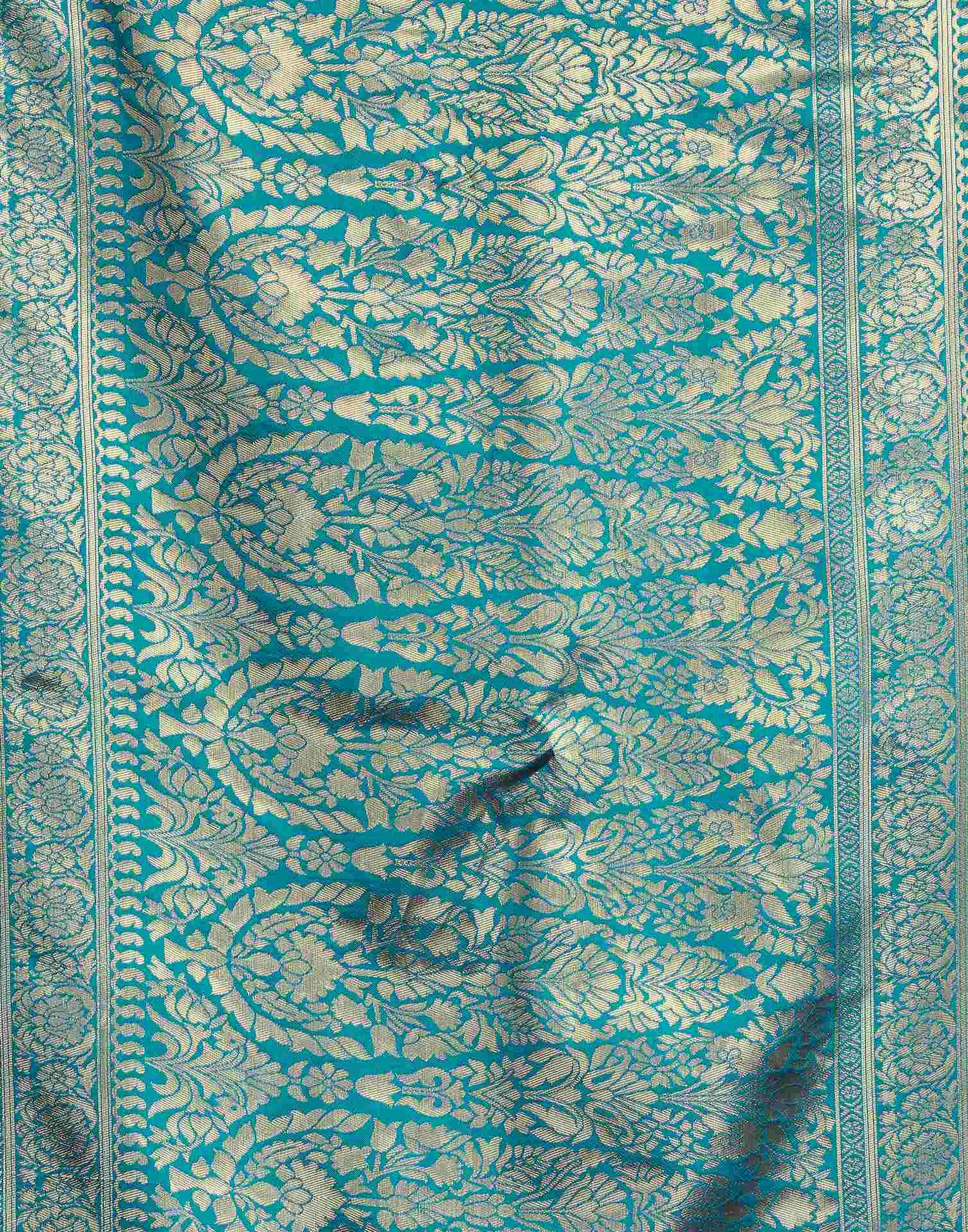 Blue Silk Woven Banarasi Saree