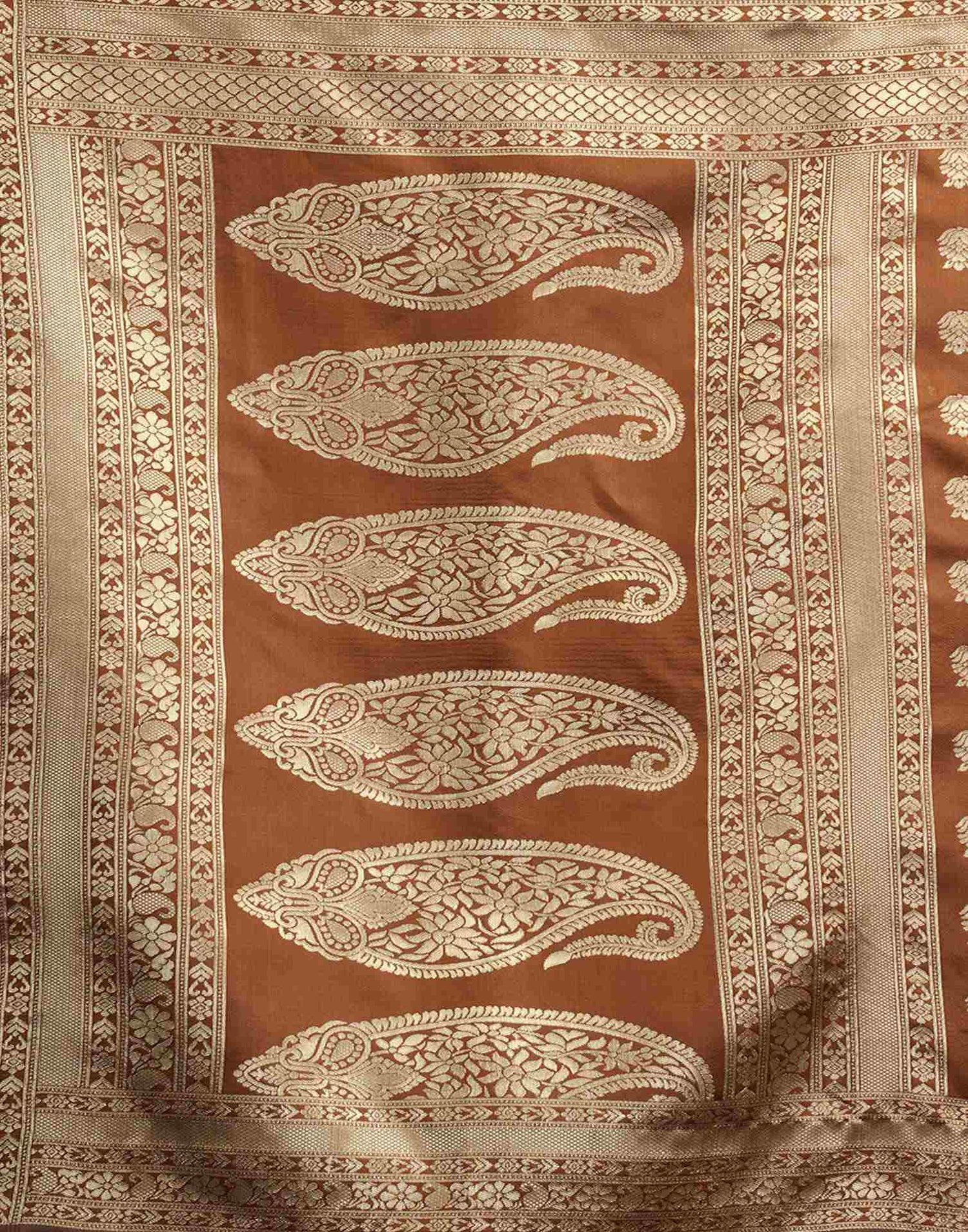 Brow Silk Woven Banarasi Saree