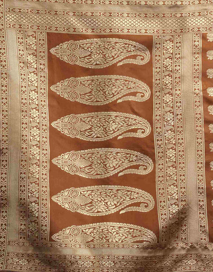 Brow Silk Woven Banarasi Saree