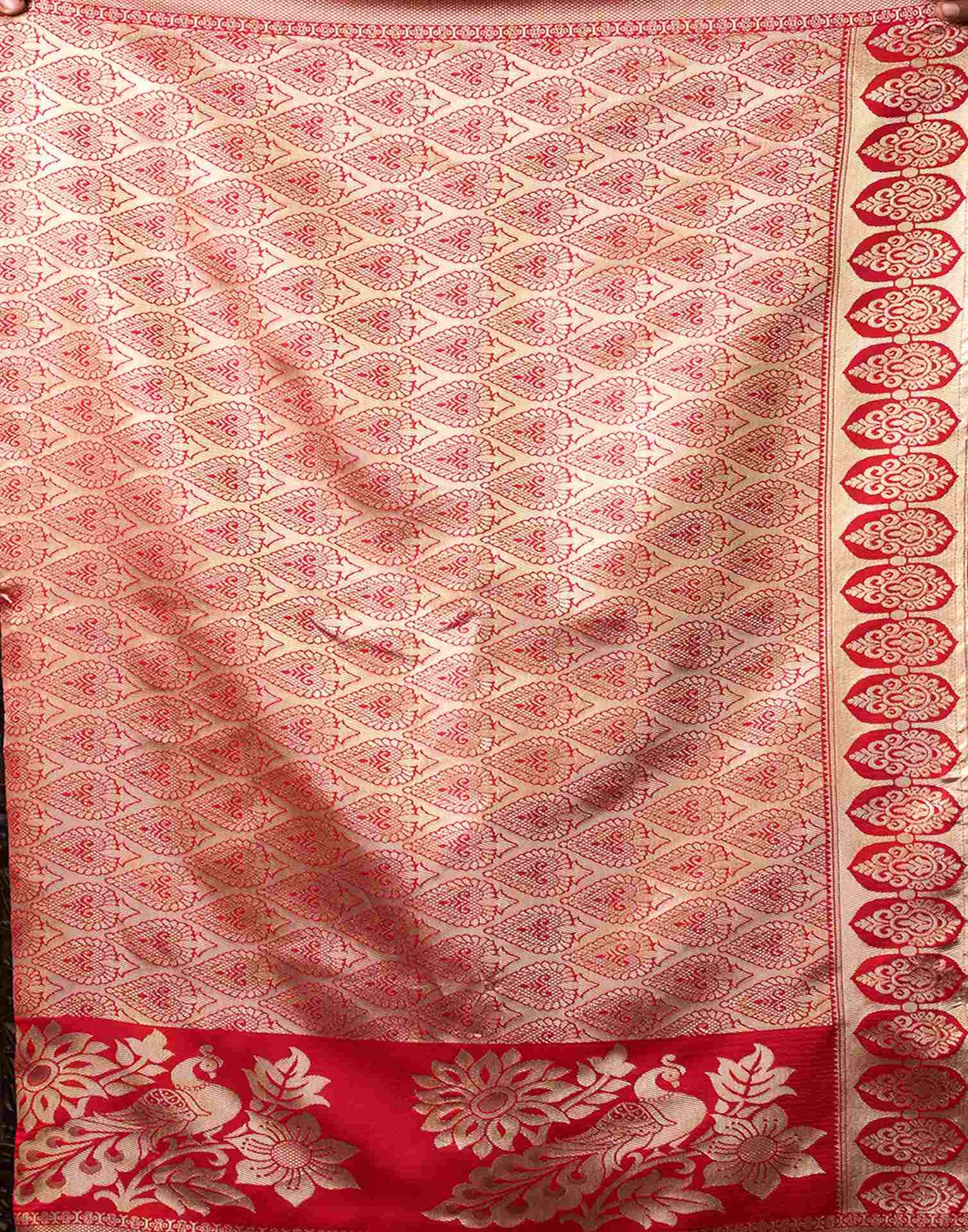 Red Silk Woven Banarasi Saree