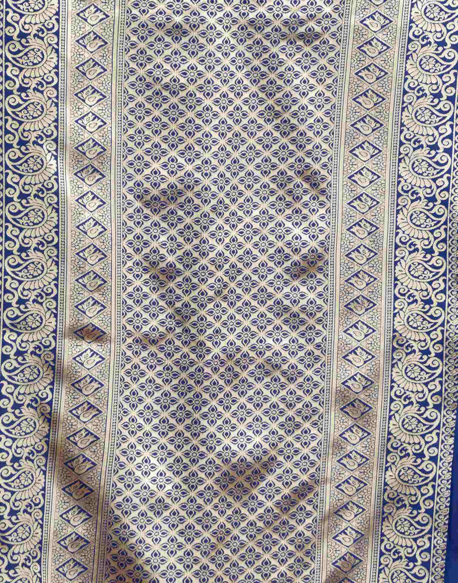 Blue Silk Woven Banarasi Saree