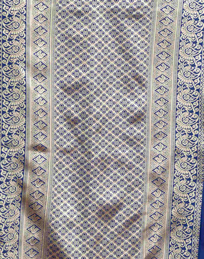 Blue Silk Woven Banarasi Saree