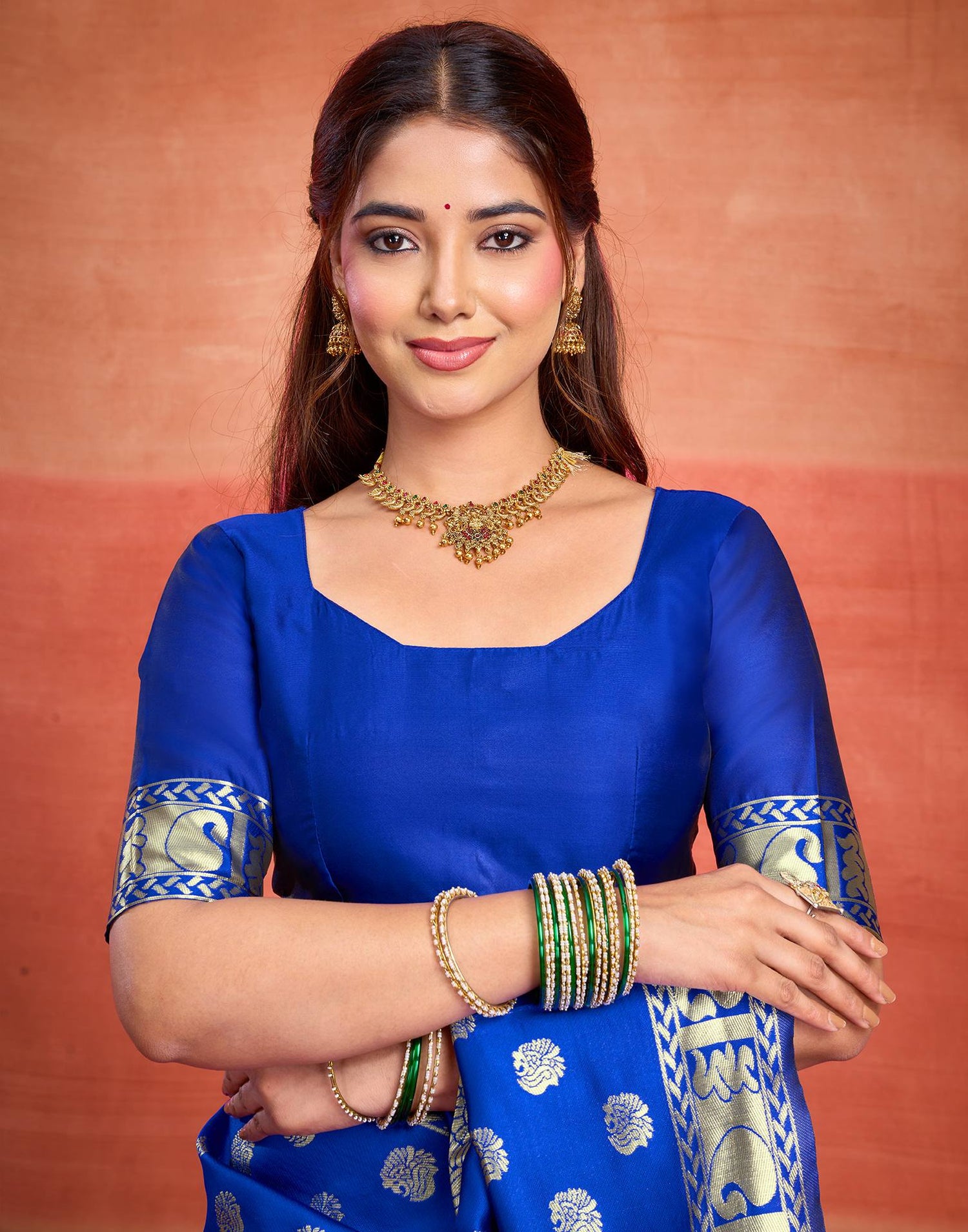 Blue Silk Woven Banarasi Saree