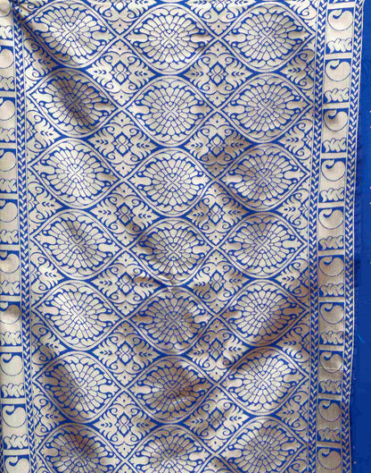Blue Silk Woven Banarasi Saree