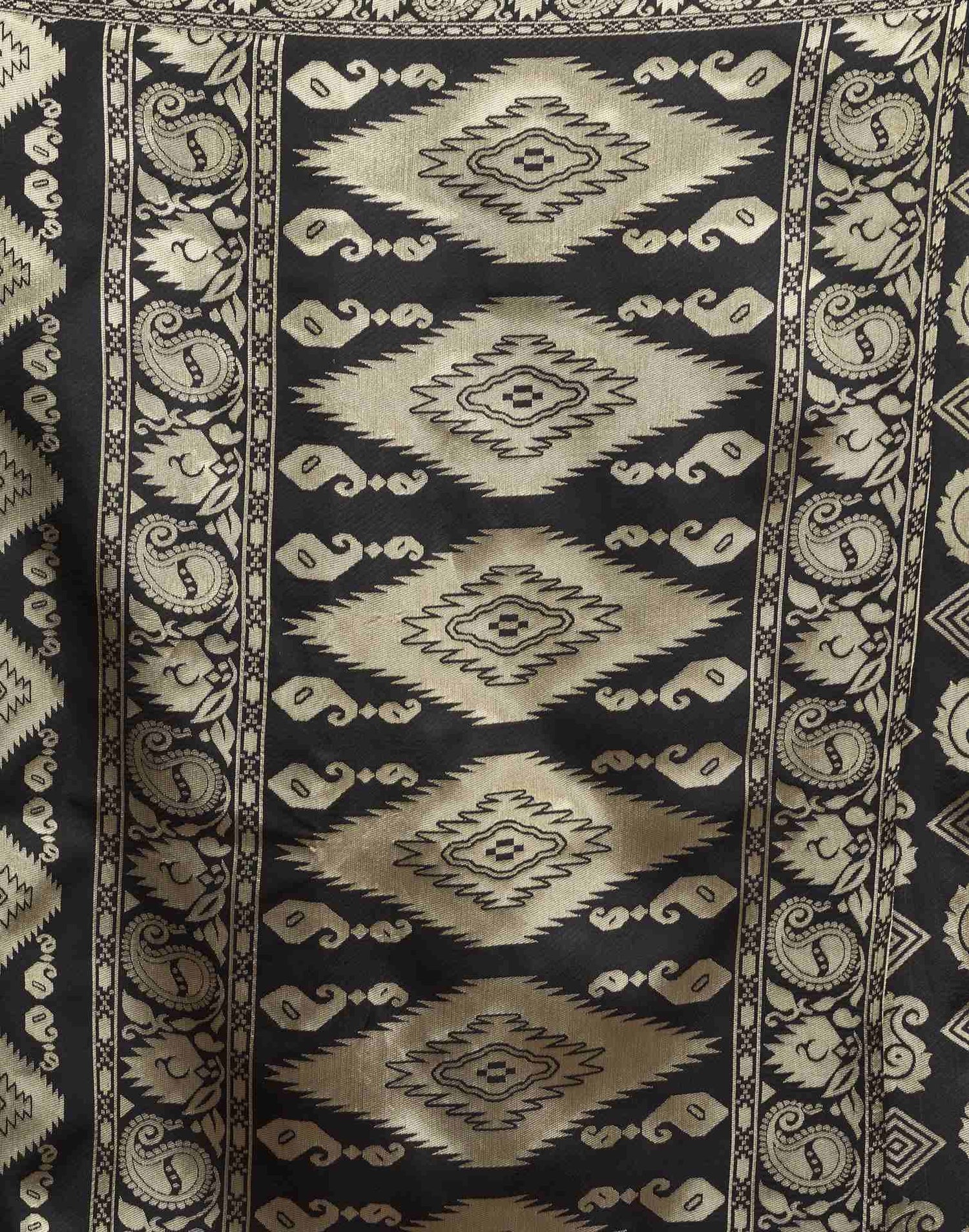 Black Silk Woven Banarasi Saree